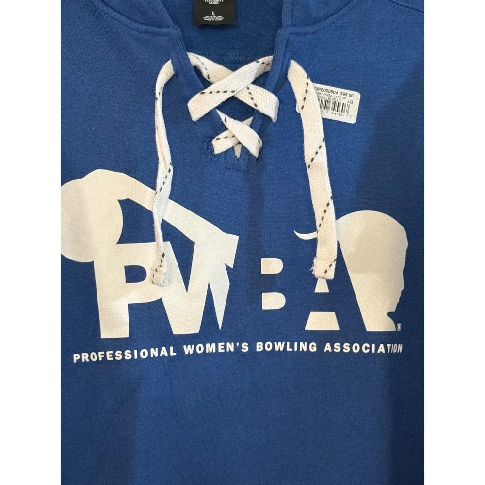J America PWBA Hoodie Large Blue Pullover Sweatshirt NWT $65 Retail